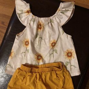 Sunflower outfit (size 24 months)